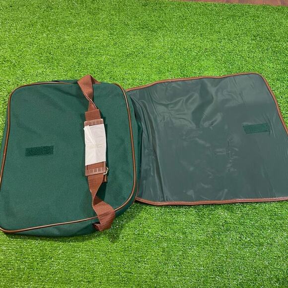 Polo Ralph Lauren Green Brown‎ Pony Logo Messenger Bag Crossbody NEW - Picture 6 of 8